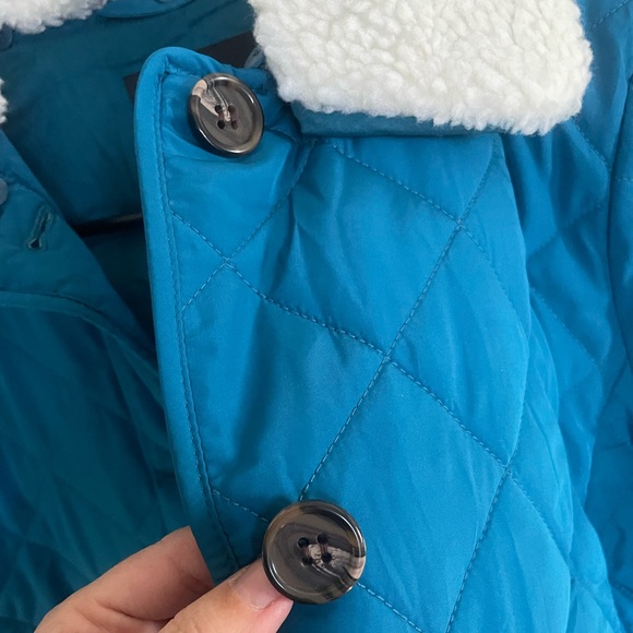 NWT Talbots Blue Quilted Bomber - Picture 4 of 9